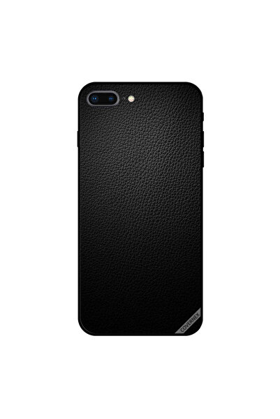 Covernex غطاء حماية لجهاز iPhone 7 Plus بنقشة جلد أسود داكن