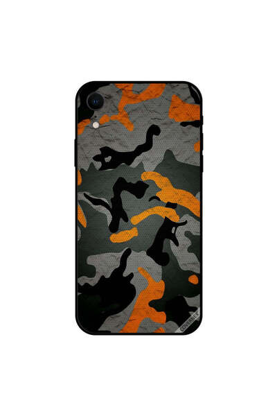 Covernex غطاء حماية iPhone XR بنقشة علم التمويه البرتقالي والأسود