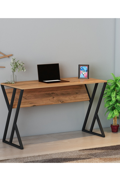 FAVORA Diyes Metal Ayaklı Çalışma Masası - Atlantik Çam