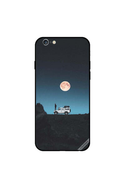 Covernex غطاء حماية لجهاز iPhone 6s Plus بتصميم قمر ورجل يقفان على سيارة جيب