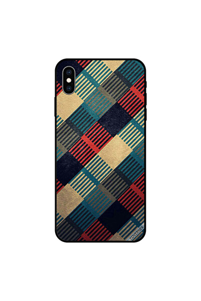 Covernex غطاء حماية لهاتف iPhone XS MAX بنقشة خطوط متعددة الألوان