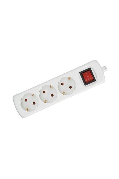 Home4U Network distributor with switch, 3 sockets, mountable NV 03K