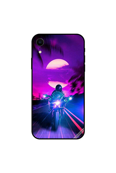 Covernex غطاء حماية iPhone XR بتصميم راكب الدراجة النارية الذي يترك القمر خلفه