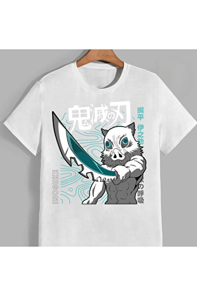 Flood Of Style Ανιμέ μπλουζάκι με σχέδια Unisex για άνδρες Hashibira Inosuke ...