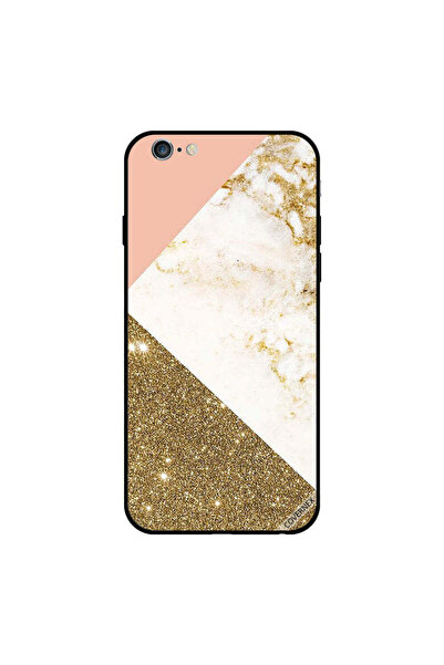 Covernex iPhone 6 Plus Case Cover Golden Glitter & Matble Pattern
