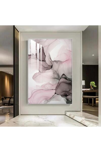 SND لوحة جدارية خشبية بتصميم الفن التجريدي مع برواز فضي و طبقة من الاكرليك ال...