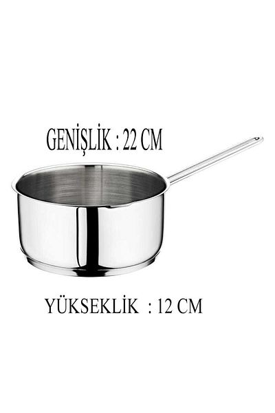 OMS Steel Saucepan 22 cm Milk Bowl/Sauce Bowl
