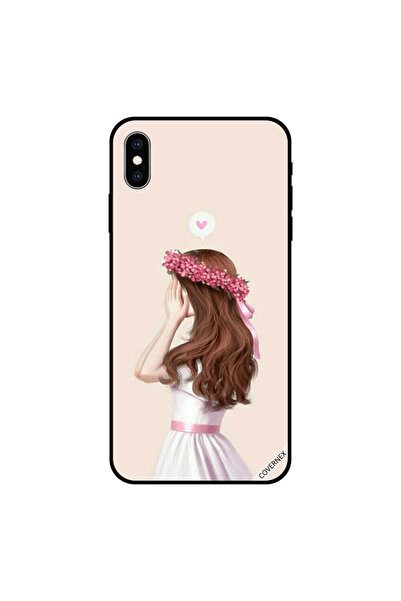 Covernex غطاء حماية لجهاز iPhone XS MAX فتاة جميلة تخفي وجهها