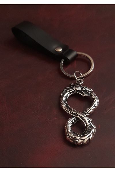 BSN Store Snake Figure Keychain Premium Hand Made Real Leather Keychain