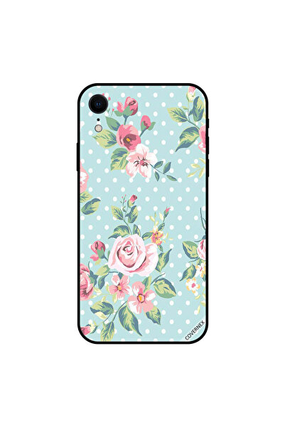 Covernex غطاء حماية iPhone XR بنقشة زهور على خلفية خضراء فاتحة