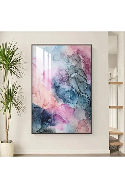 SND لوحة جدارية خشبية بتصميم الفن التجريدي مع برواز شامبين و طبقة من الاكرليك...