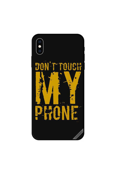 Covernex غطاء حماية لجهاز iPhone XS MAX مطبوع عليه عبارة "لا تلمس هاتفي" بالل...