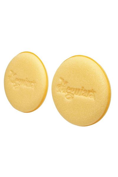Meguiars Set 2 bureti aplicatori din spuma Meguiar's, 101mm, Yellow Applicator Soft Foam Pad