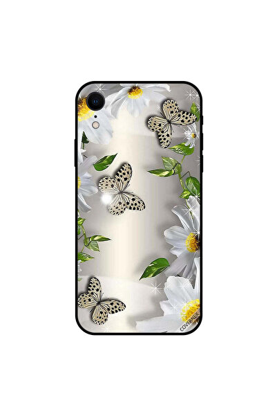 Covernex غطاء حماية لجهاز iPhone XR بنقاط سوداء وزهور بيضاء