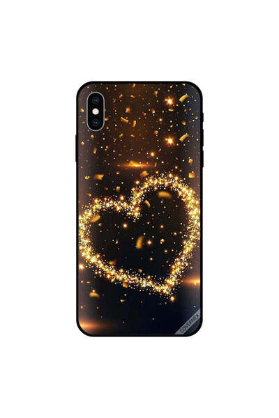 Covernex غطاء حماية لهاتف iPhone XS MAX بتصميم قلب من القطع الذهبية