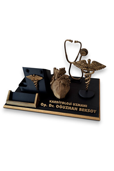 el üretimi Masaüstü İsimlik ve Kartvizitlik Kalp Damar Cerrahisi Doktoru, Kar...