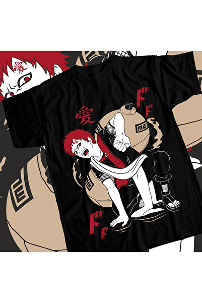 Flood Of Style Μπλουζάκι Unisex με σχέδια Anime Gaara Kanji Kum Naruto
