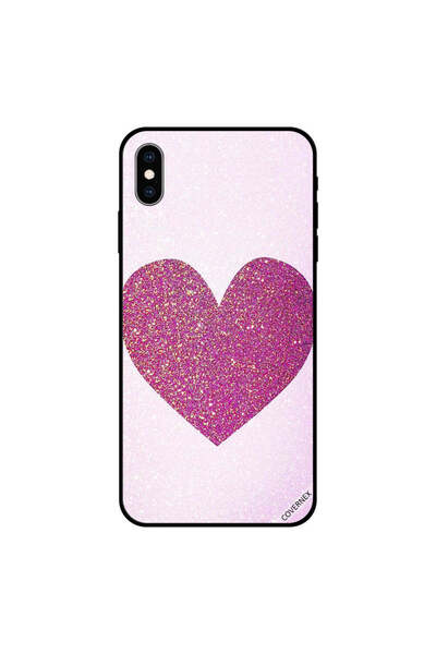 Covernex غطاء حماية لهاتف iPhone XS MAX بقلب لامع وردي داكن