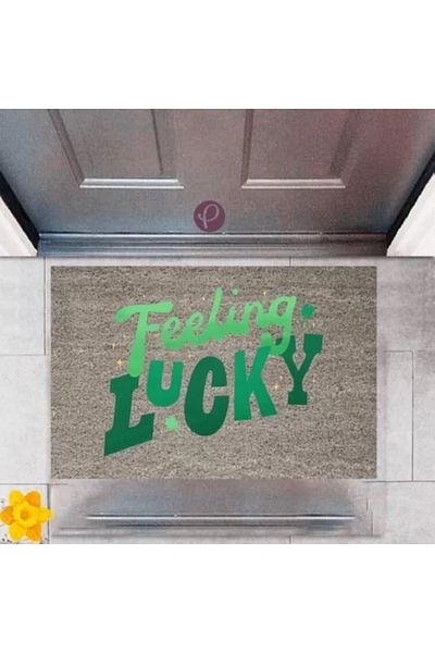 Mu Art Ahşap Door Mat Decorative Digital Printing Feeling Lucky P-2360