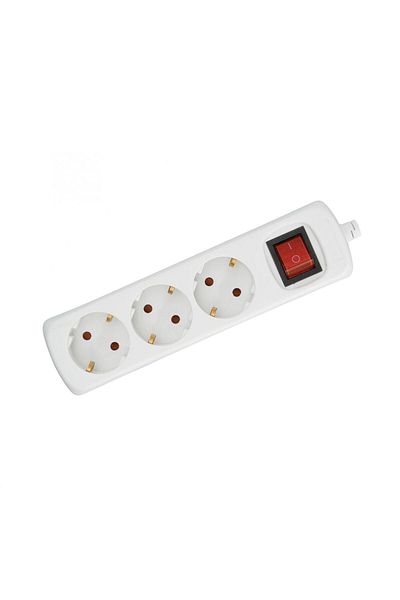Home4U Network distributor with switch, 3 sockets, mountable NV 03K