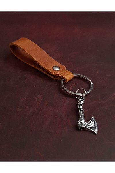 BSN Store Ax Figure Keychain ​​Premium Hand Made Real Leather Keychain