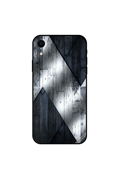 Covernex غطاء حماية لجهاز iPhone XR خشبي باللونين الأبيض والأسود