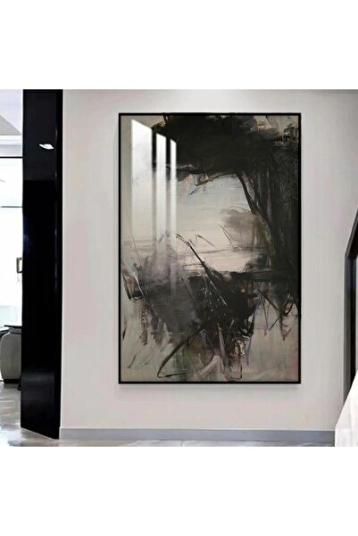 SND لوحة جدارية خشبية بتصميم الفن التجريدي مع برواز اسود و طبقة من الاكرليك ا...