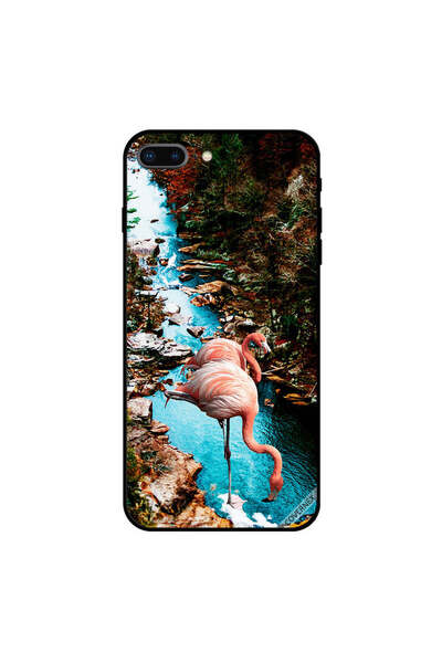 Covernex غطاء حماية لجهاز iPhone 7 Plus بتصميم طائر الفلامنغو ومياه الشرب