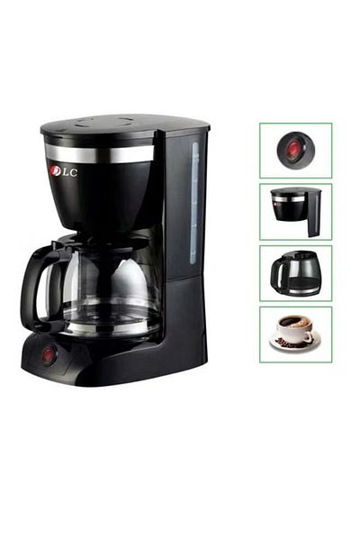 DLC Liquid Filter Coffee Machine 1.25 L 800.0 W Black/Clear/Silver