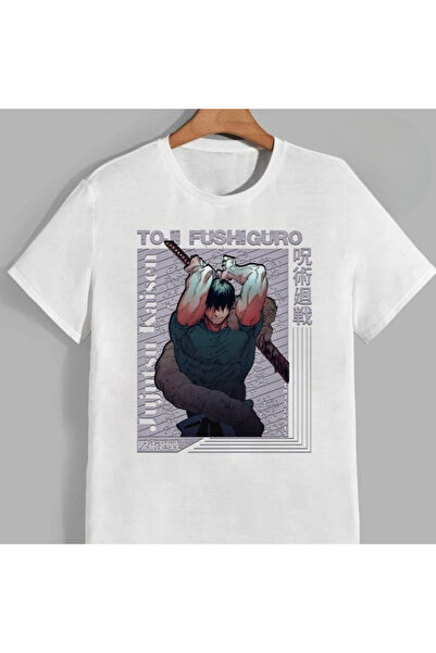 Flood Of Style تي شيرت رجالي منقوش برسومات الرسوم المتحركة للجنسين من Jujutsu...