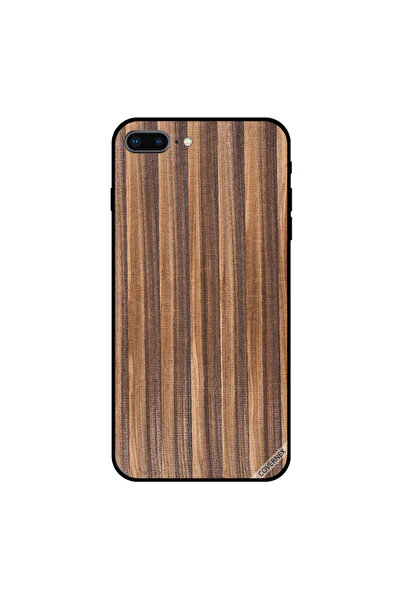 Covernex غطاء حماية لجهاز iPhone 7 Plus بخطوط بنية داكنة ونمط خشبي