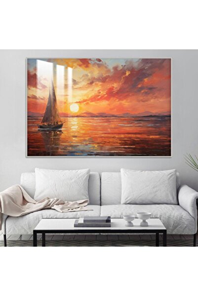 Marktna لوحة جدارية خشبية فاخرة بتصميم الفن التجريدي مع برواز فضي و طبقة من ا...