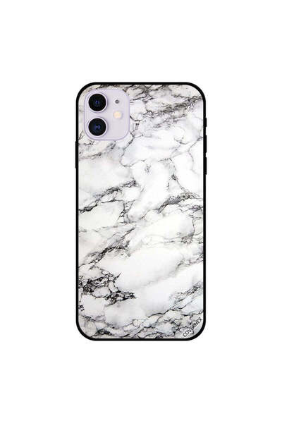 Covernex غطاء حماية لجهاز iPhone 11 باللون الأسود المتشقق والرخام الأبيض