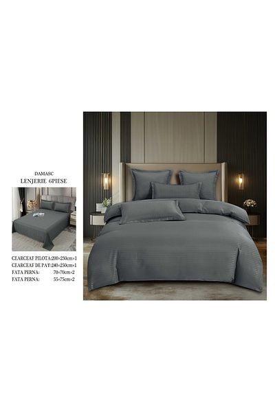 CHIRASO CHIRASO bedding set, DAMASK, Classic sheet 240x250cm, Duvet sheet 200x230cm and 4 pillowcases