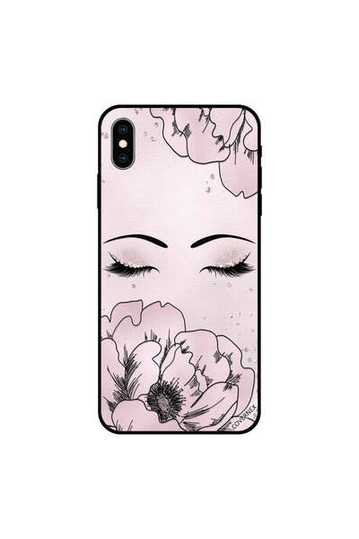Covernex غطاء حماية لجهاز iPhone XS رموش وزهرة