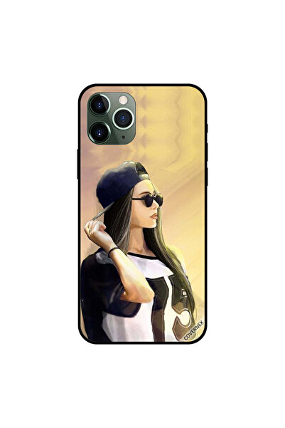 Covernex غطاء حماية لهاتف iPhone 11 Pro Max بطبعة فتاة لطيفة ونظارات سوداء