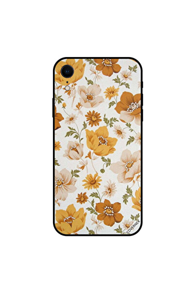 Covernex غطاء حماية لجهاز iPhone XR باللونين الأصفر والأزرق بنقشة زهور