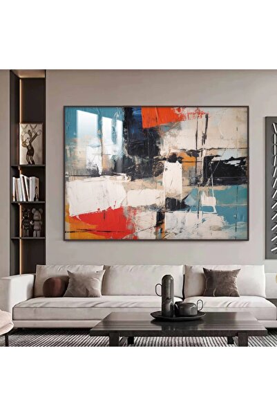 4gdran لوحة جدارية خشبية فاخرة بتصميم الفن التشكيلي مع برواز شامبين و طبقة من...