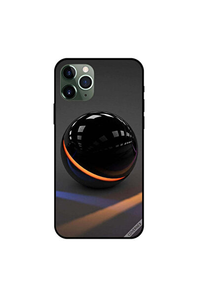 Covernex غطاء حماية لجهاز iPhone 11 Pro على شكل كرة زجاجية مستديرة باللون الأسود