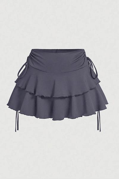 JE-TU Lace-Up Mini Shorts Skirt Jt8067