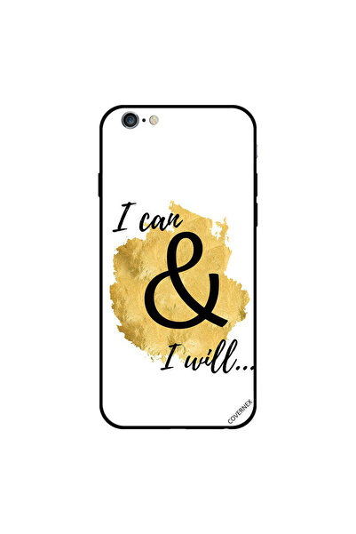 Covernex غطاء حماية لجهاز iPhone 6s Plus بخلفية ذهبية "أستطيع وأفعل"