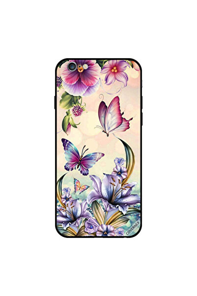 Covernex غطاء حماية لجهاز iPhone 6s Plus بنقشة فراشات متعددة الألوان وردية اللون