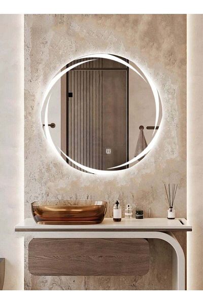 Taimi 70cm Frameless Bathroom Mirror with 3-Level LED Front Light, Wall Mirror, Makeup Mirror