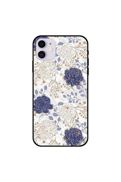 Covernex غطاء حماية لجهاز iPhone 11 بنقشة زهور باللونين الأبيض والأزرق
