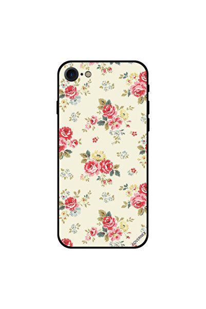 Covernex غطاء حماية لجهاز iPhone 7 بنقشة ورود وأوراق ذهبية