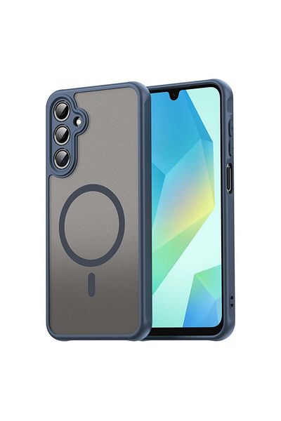 SKYDDAR INNOVATION Carcasă pentru Samsung Galaxy A16 4G 5G, HaloFrost MagSafe II, anti-șoc, set autocolante, albastru marin