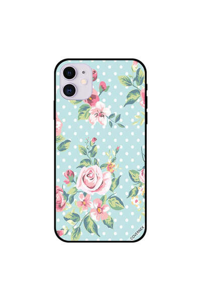 Covernex غطاء حماية لجهاز iPhone 11 بنقشة زهور على خلفية خضراء فاتحة