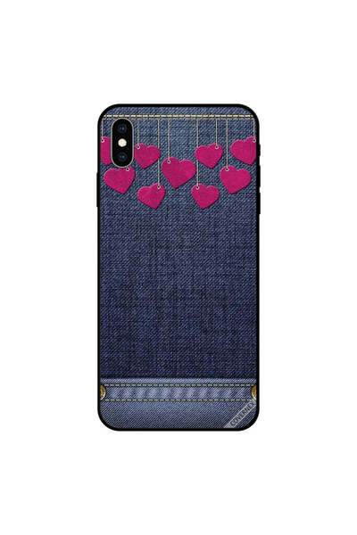 Covernex غطاء حماية لهاتف iPhone XS MAX مزين بقلوب وردية معلقة على الجينز