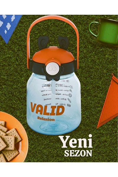 Relaxion Gift, Imported Luxury Eared Green-Orange Flask/Water Bottle 1100 ml (446)