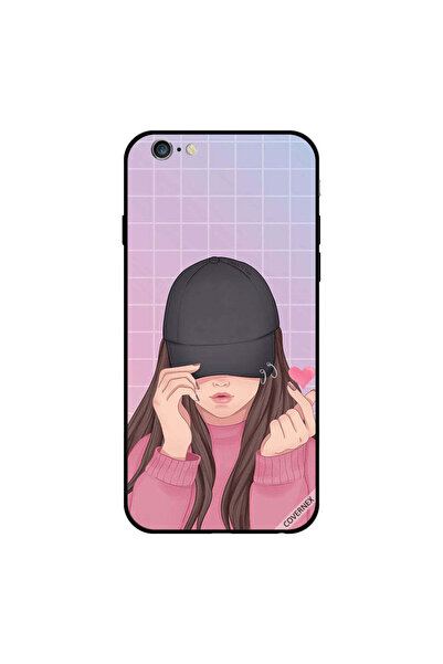Covernex غطاء حماية لهاتف iPhone 6s Plus بطبعة قبعة سوداء من Snap Love Girl